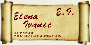 Elena Ivanić vizit kartica